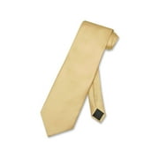 Vesuvio Napoli NeckTie Solid GOLD Color Men's Neck Tie