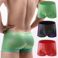 thumbnail image 3 of TMOYZQ Mens Shiny Underwear 3D Bulge Pouch Sparkly Boxer Briefs Comfort Breathable Panties Soft Stretch Mid Rise Trunks Lingerie Clubwear, 3 of 3