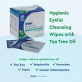 thumbnail image 3 of Hygienic Eyelid Cleansing Wipes with Tea Tree Oil 30 Count Box (Pack of 3) l Relief from Demodex l Pre-Moistened, Rinse-Free Exfoliating Wipes Remove Excess Oil and Debris from Eyelids, 3 of 6