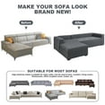 thumbnail image 5 of Eurhowing Sofa Covers for L-Shaped Couch, 3+4-Seater Sectional Sofa Slipcovers with 2 Pillowcase, Stretchable Jacquard Anti-Slip Furniture Protector for Living Room & Pet Friendly, Gray, 5 of 9