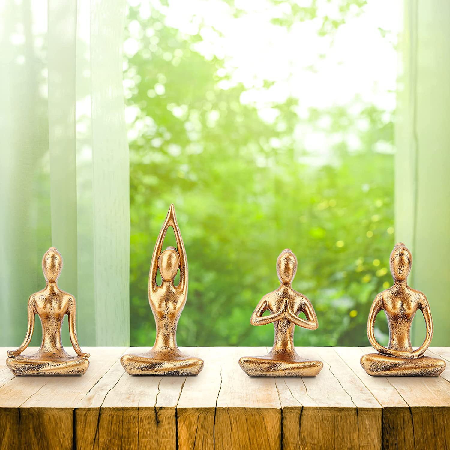 ZESTIGREENS Décoration de yoga zen de luxe pour méditation, statue de yoga  pour décoration de la