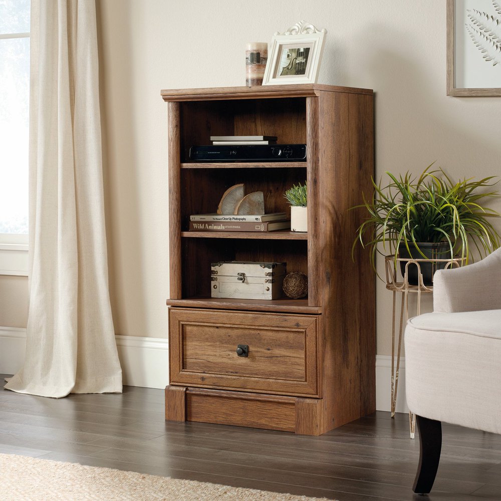 Sauder Palladia Technology Pier / Bookcase, Vintage Oak Finish