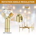 thumbnail image 4 of Adaptador para techo inclinado, 180/345 grados 60x15mm M10 adaptador de accesorio de luz de techo para candelabro de luz colgante (Dorado oscuro), 4 of 7