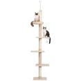 thumbnail image 1 of PAWZ Road 95-107" Adjustable Height Cat Tree Floor to Ceiling Cat Tower for Indoor Pet Cat toy Beige, 1 of 9