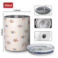 thumbnail image 4 of 12oz Coffee Tumblers Brown Boho Eye and Rainbow Pattern Stainless Steel Vacuum Insulated Travel Tumbler Coffee Cups Mug with Lid and Straw with Cleaning Brush for Cold & Hot Drinks, 4 of 5