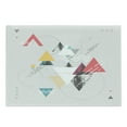 thumbnail image 1 of Abstract Cutting Board, Abstract Geometric Modern Design with Triangle and Typed Detailed Art, Decorative Tempered Glass Cutting and Serving Board, Large Size, Mustard Pale Grey Teal, by Ambesonne, 1 of 1