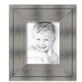 thumbnail image 2 of ArtToFrames 8" x 10" Platinum Ridge Brushed Slvr Picture Frame, 8x10 inch Silver Wood Poster Frame (WOM-5249),  Pack, 2 of 6