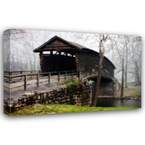 Alan Hausenflock 18x13 Gallery Wrapped Canvas Wall Art Titled - Humpback Bridge I