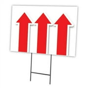 GIANT UP ARROW 18"x24" Yard Sign & Stake | Advertise Your Business | Stake Included Image On Front Only | Made in The USA