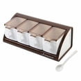 thumbnail image 4 of Contenedor De Caja De Condimentos Para Alimentos De 3/4 Rejillas, Cajas De Especias Montadas En La Pared, Herramientas De Cocina, Tarro De Condimentos Con Cucharas Speravity HA017236-00, 4 of 7