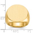 thumbnail image 4 of 10K Yellow Gold 21.0X21.5Mm Closed Back Mens Signet Ringsize 10 (Width 6 To 21.5) - Jbsp, 4 of 5