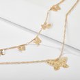 thumbnail image 5 of Women's Necklace Multi-Element Gold Butterfly Pendant Necklace Gold Simple Boho Butterfly Adjustable Necklace Female Butterfly Delicate Layered Choker Necklace, 5 of 5