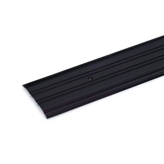6 FT Long x 4" Wide x 1/4" High Corrugated Black Anodized Threshold (6 FT)