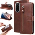 thumbnail image 1 of Estuche de Cuero PU con Cierre para Xiaomi Poco M7 4G , Funda Protectora con Billetera y Correa, 1 of 5