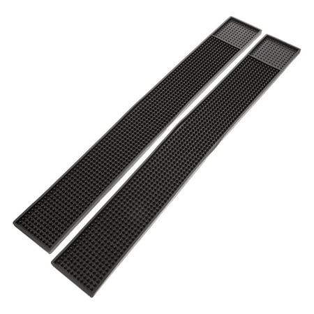 

Raindrops 3 Sets 2Pcs Anti-skid Bar Mats Practical PVC Counter Pads Bar Pads (Black)