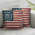 thumbnail image 3 of Throw Pillow Cover USA Flag American Flag Striped Design Old Aged Art Decor Lumbar Pillow Case Cushion for Sofa Couch Bed Standard Queen Size, 3 of 7
