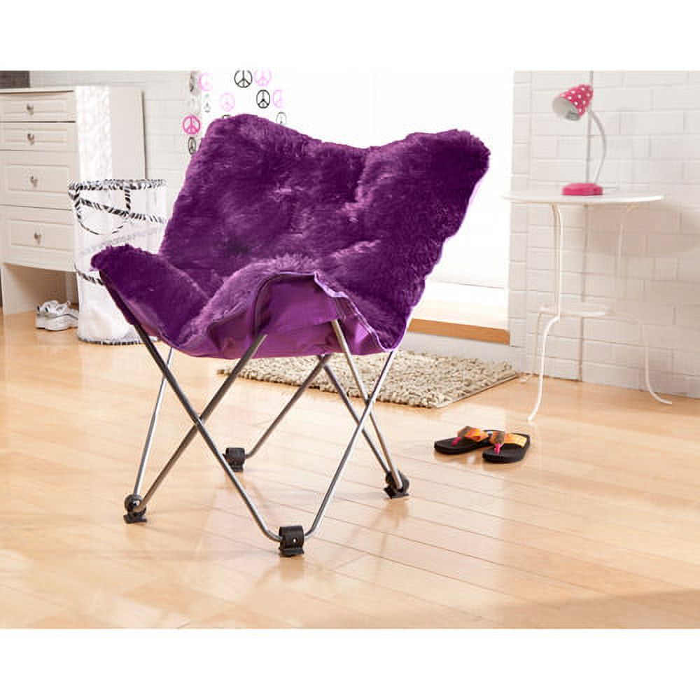 Your Zone Butterfly Chair, Purple Stardu - image 2 of 3