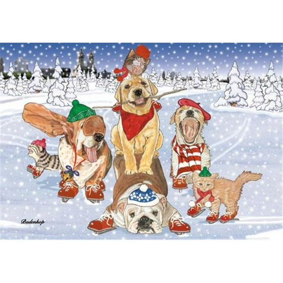 Mix Dog With Cat Holiday Boxed Cards