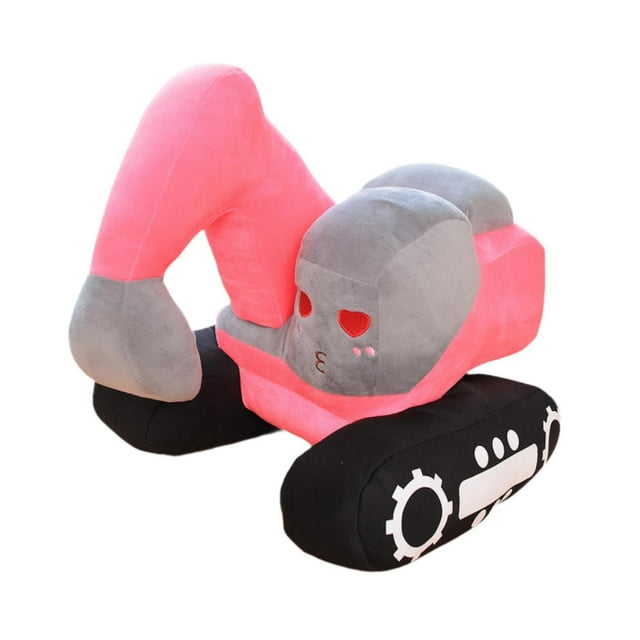 Excavadora de Peluche Strade Fareast Limited Juguete de Construcción Interactivo Rosa