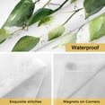thumbnail image 4 of Eucalyptus Leaf No Hooks Shower Curtain with Snap-in Liner Watercolor Spring Vintage Sage Green Leaves Shower Curtains for Bathroom, Waterproof, Easy Install, Washable 66"x72", 4 of 9