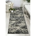 thumbnail image 2 of Nourison  Gleam Diamond Area Rug Ivory/Slate 3' 10" x 5' 10" 4' x 6' Indoor Ivory Rectangle Vintage, 2 of 5