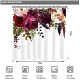 thumbnail image 4 of Colorful Flower Shower Curtain with 12 Hooks Rose Floral Decorative Bath Curtain 72 x 72 Inch Polyester Fabric Machine Washable Waterproof Bathroom Curtain (Summer Flower), 4 of 6