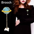 thumbnail image 2 of Broches Créatives d'Astronaute de la Terre à la Mode Broches Planète, 2 of 9