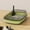 ZZ Green, variant on Zhi Semi Enclosed High Bar Cat Litter Box Splash Proof Design Ample Space with Shovel Durable Litter Box for All Indoor Cats Use