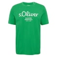 thumbnail image 1 of s.Oliver Camiseta hombre - Basic, estampado logo, cuello redondo, algodón Verde M (Medium), 1 of 4