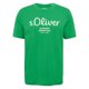 thumbnail image 1 of s.Oliver Camiseta hombre - Basic, estampado logo, cuello redondo, algodón Verde M (Medium), 1 of 4