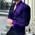 thumbnail image 1 of Nueva camisa de lujo para hombre con patrón impreso en 3D (tela de fibra de bambú) , camisa cómoda de moda para hombre, casual, de talla grande, 1 of 6