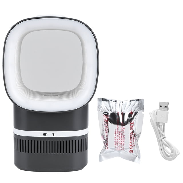 Lámpara fotocatalizadora portátil para matar mosquitos, repelente de mosquitos, carga USB, color negro