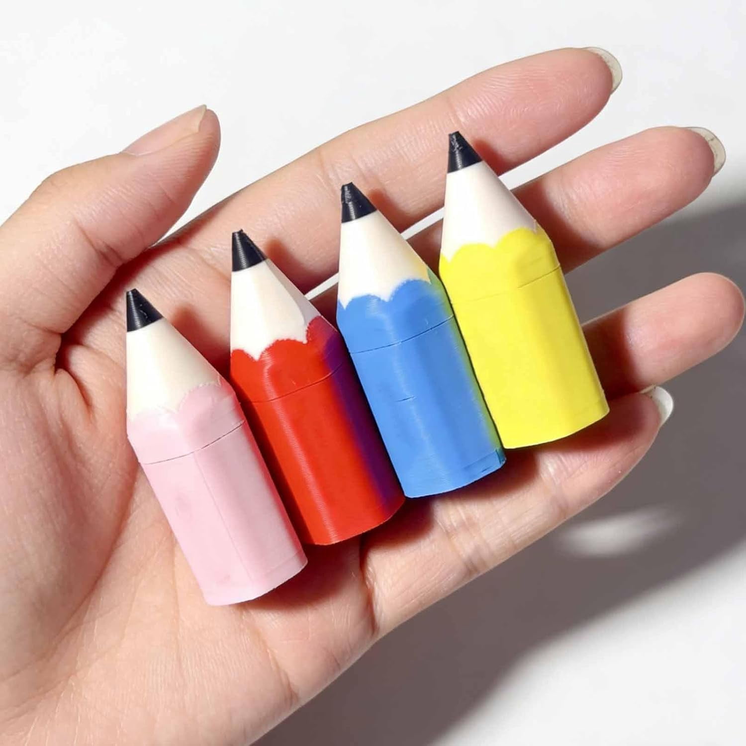 Mini Colored Pencil Set for Dollhouses and DIY Miniature Scenes, Ultra-Realistic Miniature Art Supplies Meaningful Gift for Miniature Lovers(48-pcs）