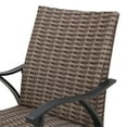 thumbnail image 6 of Patio Festival Wicker / Rattan 3-Piece Outdoor Bistro Set in Brown/Gray, 6 of 12