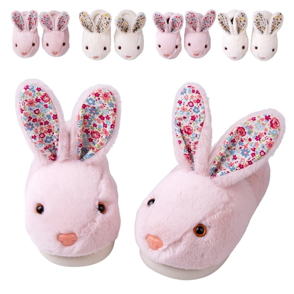 Sogetch Womens Cute Bunny Slippers Soft Warm Fuzzy House Shoes