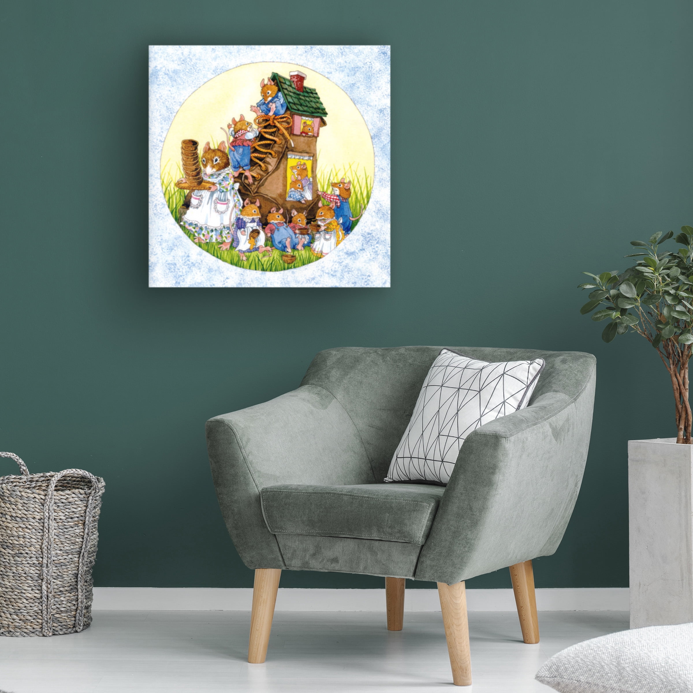 Wendy Edelson 'Old Woman Shoe Mice' Canvas Art