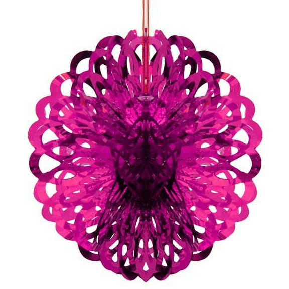 8" Cerise Foil Ball Decoration