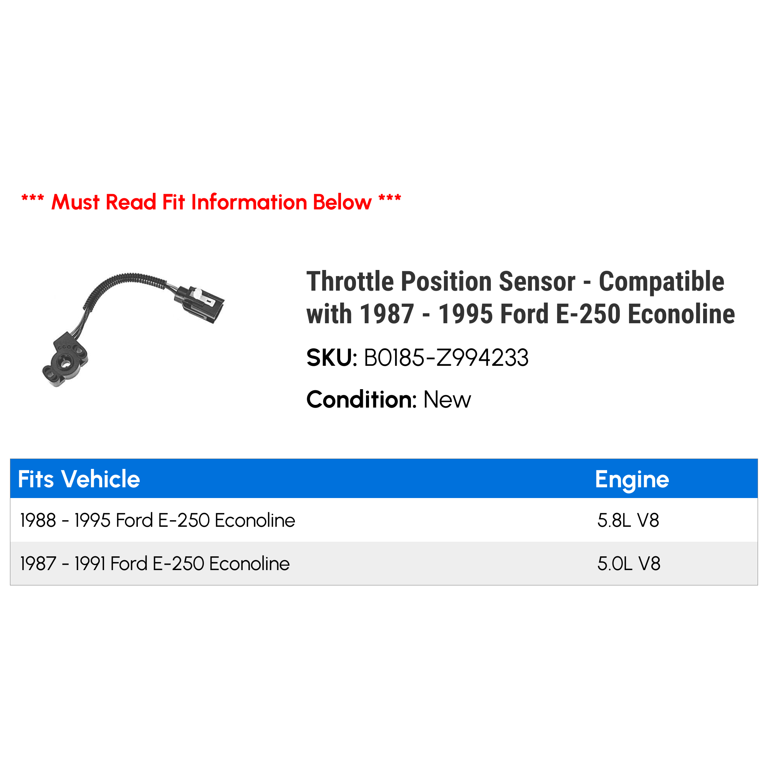 19861993 Ford Mustang Throttle Position Sensor Motorcraft, 52 OFF