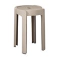 thumbnail image 2 of Tabouret en Plastique Empilable Robuste - Conception Ergonomique pour Usage Intérieur/extérieur (46x30 cm, Kaki), 2 of 9