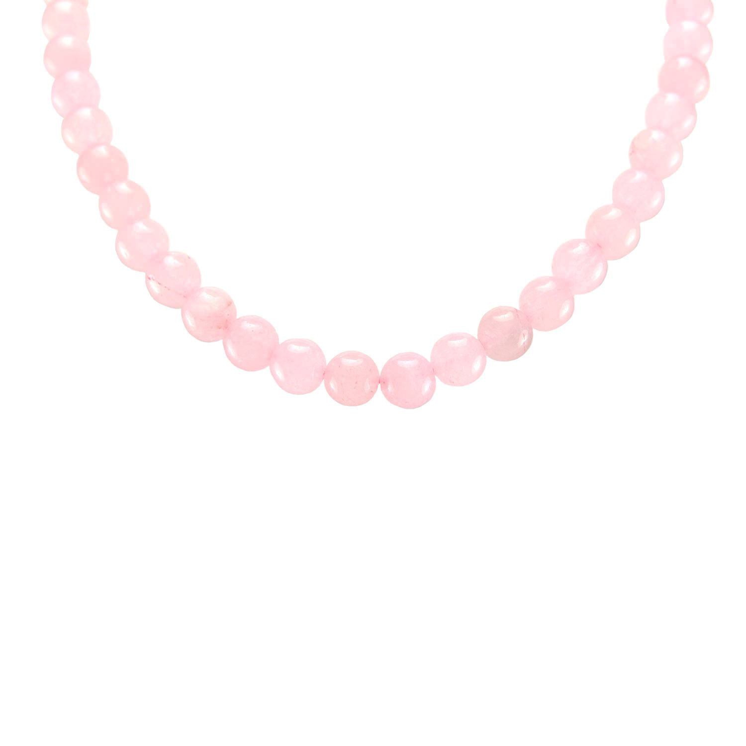 Blue Box Boutique Inc Rose Quartz Natural Stone Choker Necklace for Women, Teens