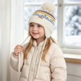 thumbnail image 5 of Xijirk Kids Winter Knit Beanie Pom Hat With Ear Warm Lined Cap for Outdoor Cold Weather for Toddlers Boys Girls, 5 of 5