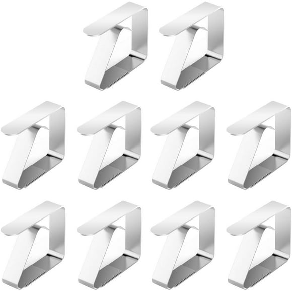 Table Protector For Home Dining, High-Quality Stainless Steel Tablecloth Clips, Reusable Cover Clamps For Restaurant Picnic Events (10 Pieces)