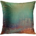 thumbnail image 5 of Set of 4 Throw Pillow Covers Vintage Abstract Teal Green and Orange Messy Rust Painting Decorative Pillow Cases Home Decor Standard Square 18x18 Inches Pillowcases, 5 of 6