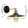 thumbnail image 2 of KAYYELAMP Corded 5.9 Feet Button Adjustable Angle Wall Sconce 10" Dia Black Metal Shade Wall Lamp Vintage Design for Bedroom Living Room Farmhouse Kitchen Bedside, 2 of 7