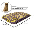 thumbnail image 2 of Violet Pet Bed, Hand Drawn Repeated Cartoon Banana Fresh Fruit Motifs on Plain Backdrop, Resistant Pad for Dogs and Cats Cushion with Removable Cover, 24" x 39", Yellow Pale Eggplant, by Ambesonne, 2 of 4