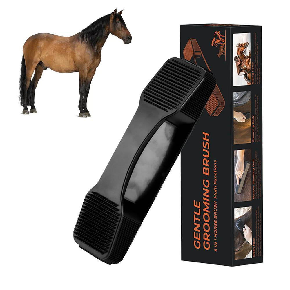 Horse Hair Groomer Gentle Grooming Massage Brush Strip Horse Hairs Comb Cleaning 