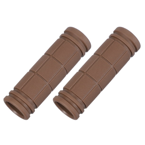 Empuñaduras de manillar de bicicleta Uxcell, empuñadura de goma antideslizante para bicicleta marrón 3.54"x0.87"
