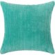 thumbnail image 1 of Granjero Gordo Funda de almohada decorativa cuadrada de pana a rayas, funda de cojín suave, funda de almohada, 16 x 16 pulgadas, verde agua, 1 of 3