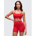 thumbnail image 1 of CRZ YOGA Butterluxe Twist Cross Back Sports Bras for Women Padded Adjustable Spaghetti Straps Yoga Top, 1 of 4