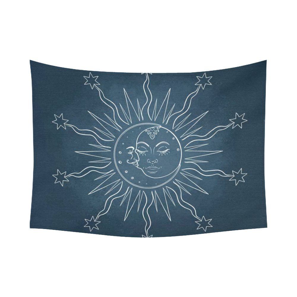 Earth Moon Eclipse Tapestry Cover Wall Hanging Decor Living Room Home Print HI